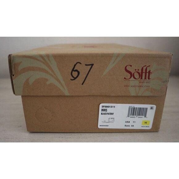 Söfft SF0001311 Women's Sz 11M Black Crinkle Patent Innis Wedge Sandals - Picture 10 of 10